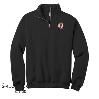 Embroidered FHS Volleyball Logo - Unisex Adult/Youth 1/4 Zip Sweatshirt