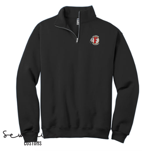 Embroidered FHS Volleyball Logo - Unisex Adult/Youth 1/4 Zip Sweatshirt