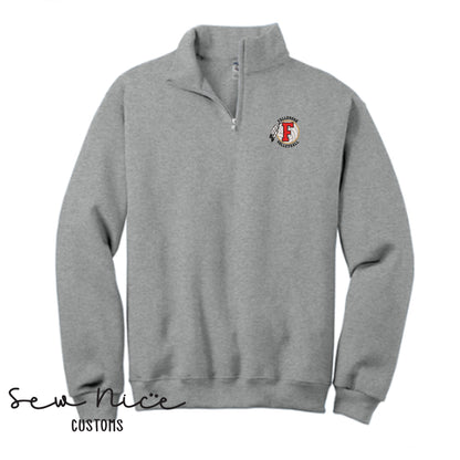 Embroidered FHS Volleyball Logo - Unisex Adult/Youth 1/4 Zip Sweatshirt