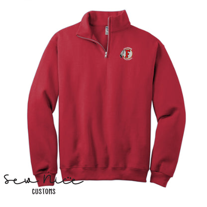 Embroidered FHS Volleyball Logo - Unisex Adult/Youth 1/4 Zip Sweatshirt