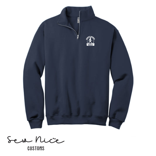 Huddy's Buddies Walk Team- Unisex Adult 1/4 Sweatshirt