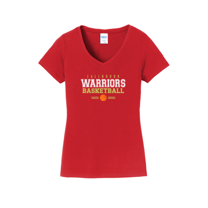 Fallbrook Warriors Basketball - Women's V-Neck Shirt