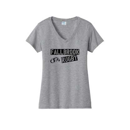 Fallbrook Rugby Stencil-Women's V-Neck