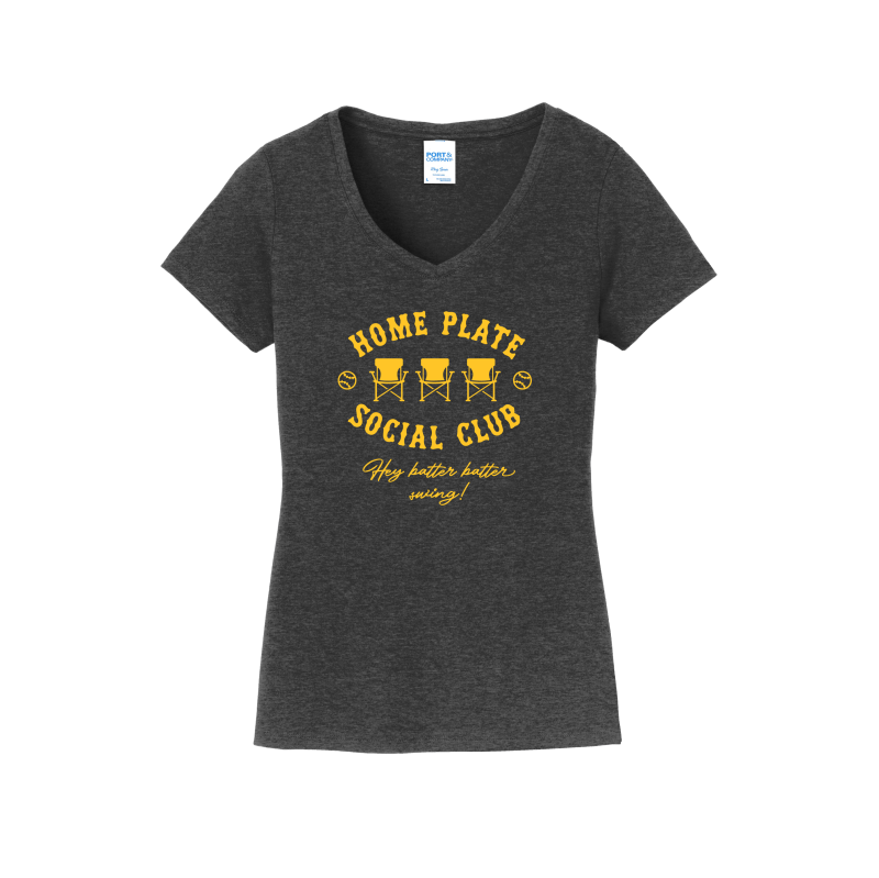 SP Home Plate Social Club Women's V-Neck Shirt