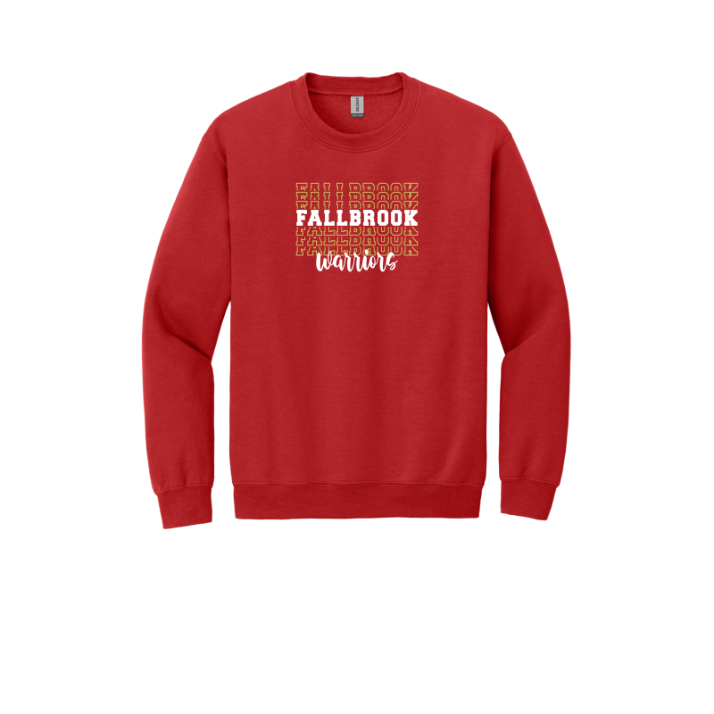 Fallbrook Stacked Design ADULT Crewneck Sweatshirt