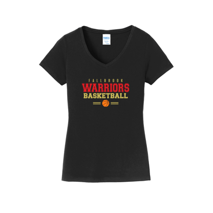 Fallbrook Warriors Basketball - Women's V-Neck Shirt