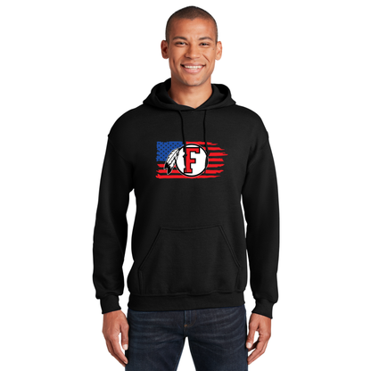 American Flag- Dreamcatcher- FRONT ONLY- ADULT hoodie