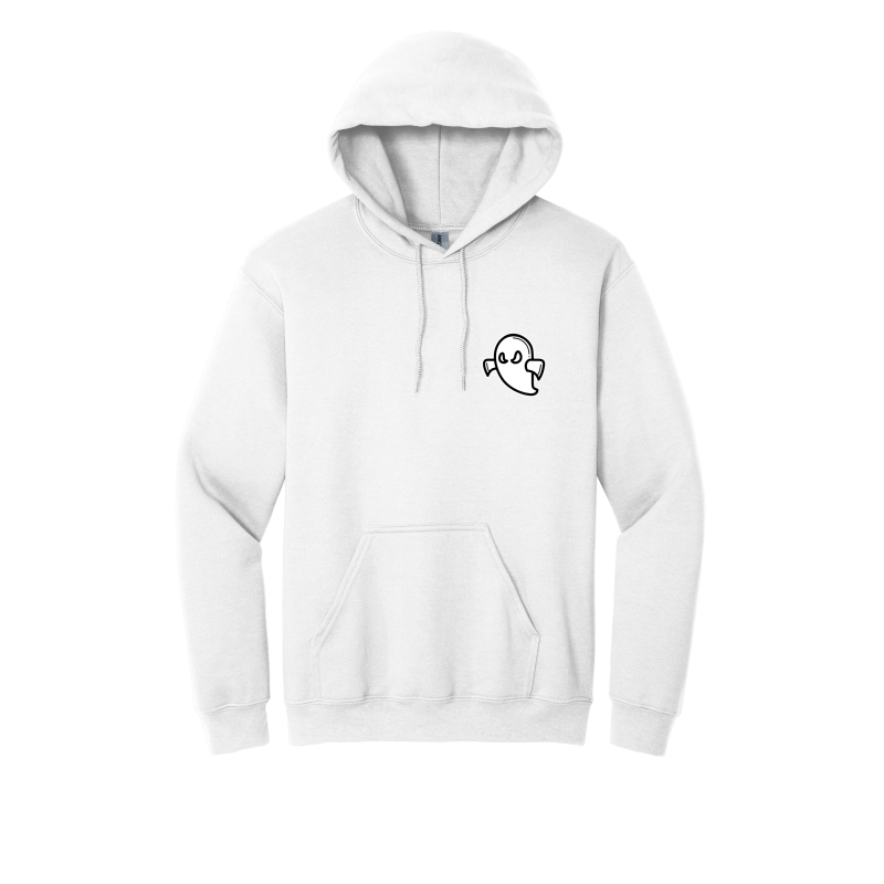 Embroidered Ghost Softball Design (No Bow) Crewneck, Hoodie, Full Zip