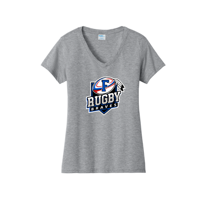 Rugby Braves Shield -Women's V-Neck