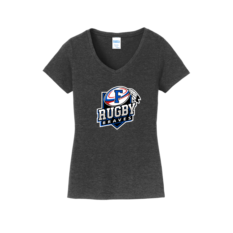 Rugby Braves Shield -Women's V-Neck