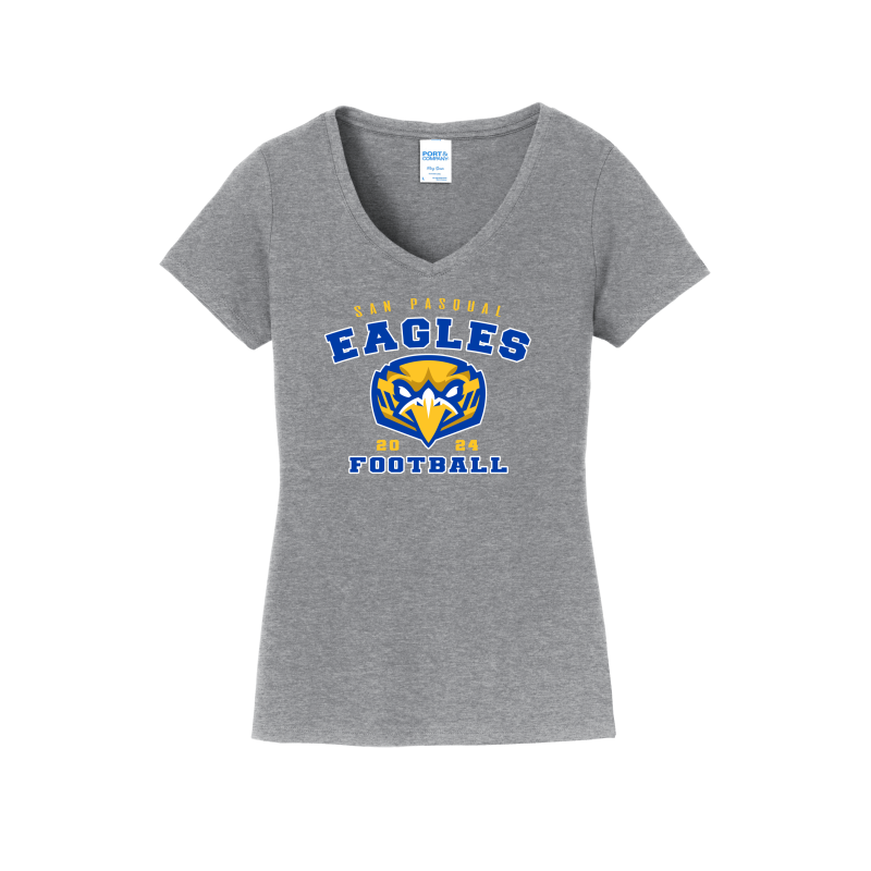 San Pasqual Forward Eagle Design- Women's V-Neck Shirt