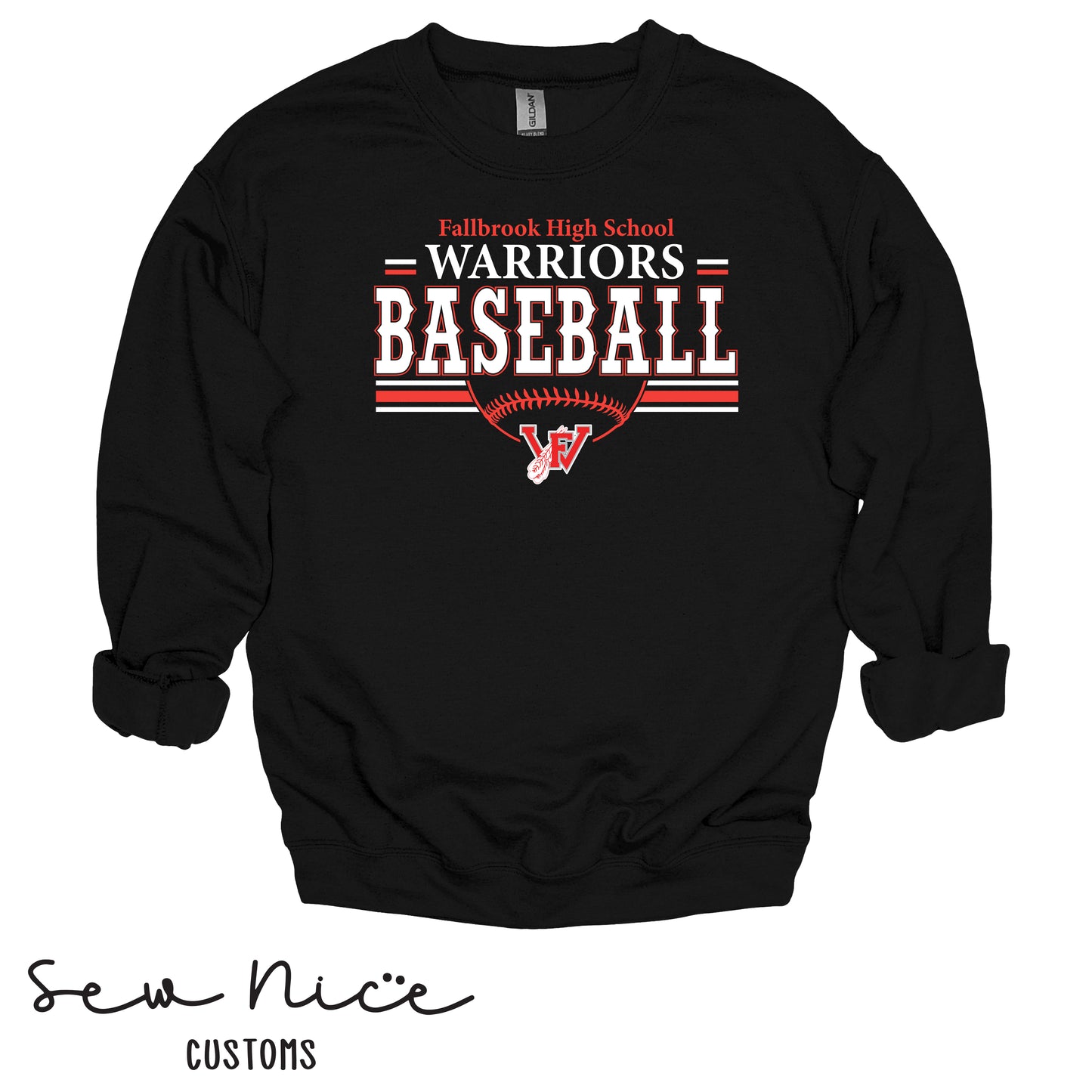 YOUTH Fallbrook Warriors Baseball Crewneck