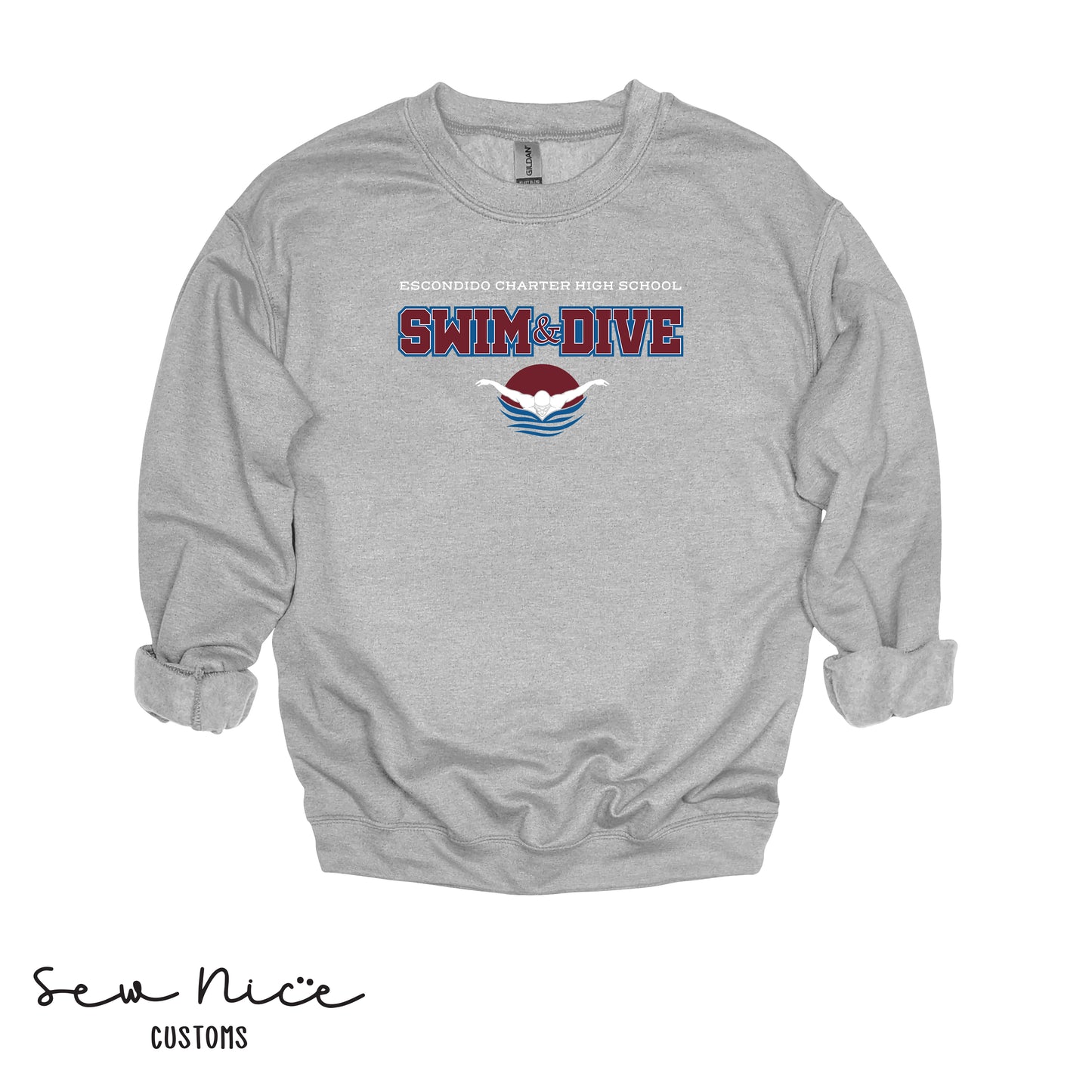 ECHS Swim & Dive- Unisex Shirt, Long Sleeve, Crewneck, Hoodie