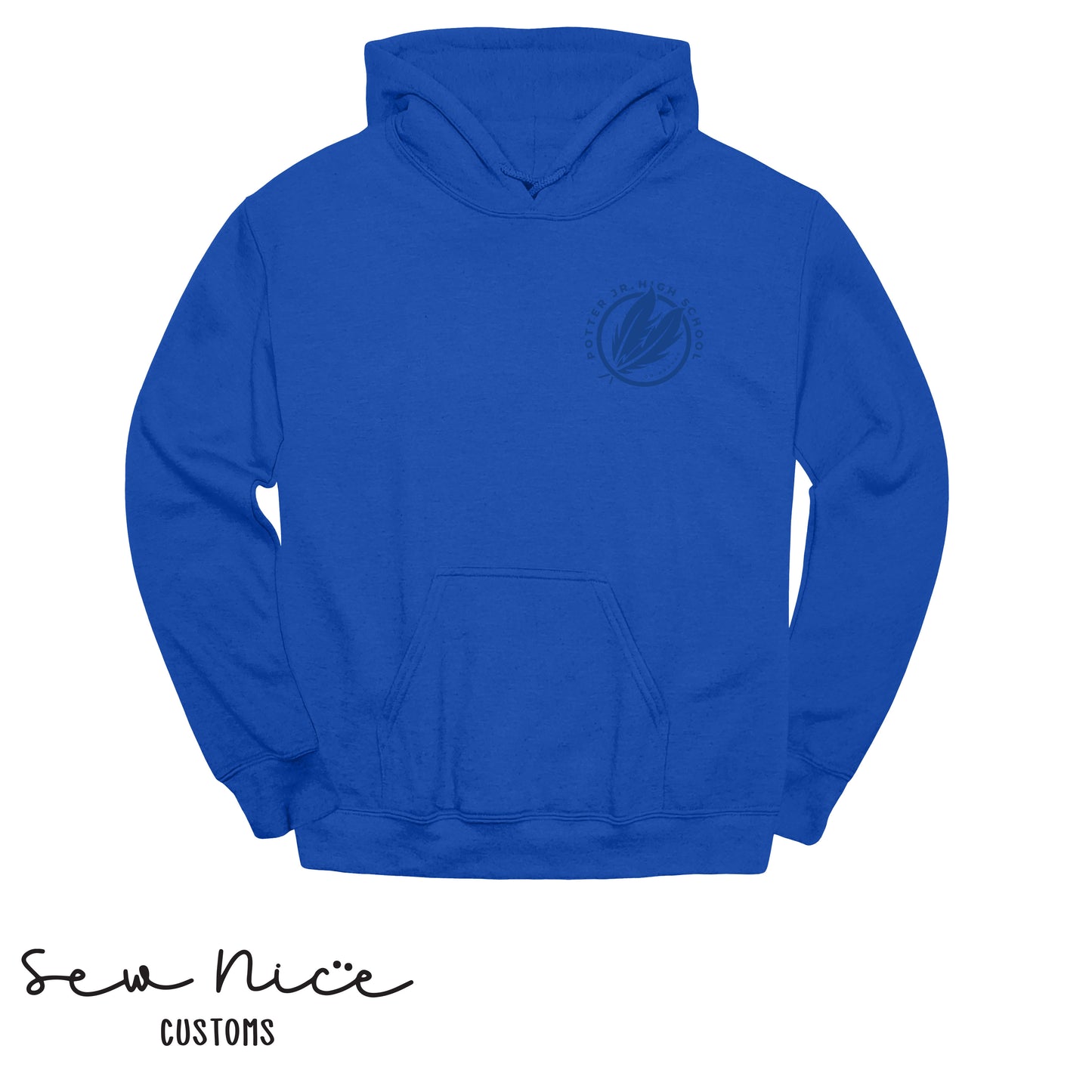 Potter Monochromatic Embroidered Design- Unisex Adult/Youth Hoodie