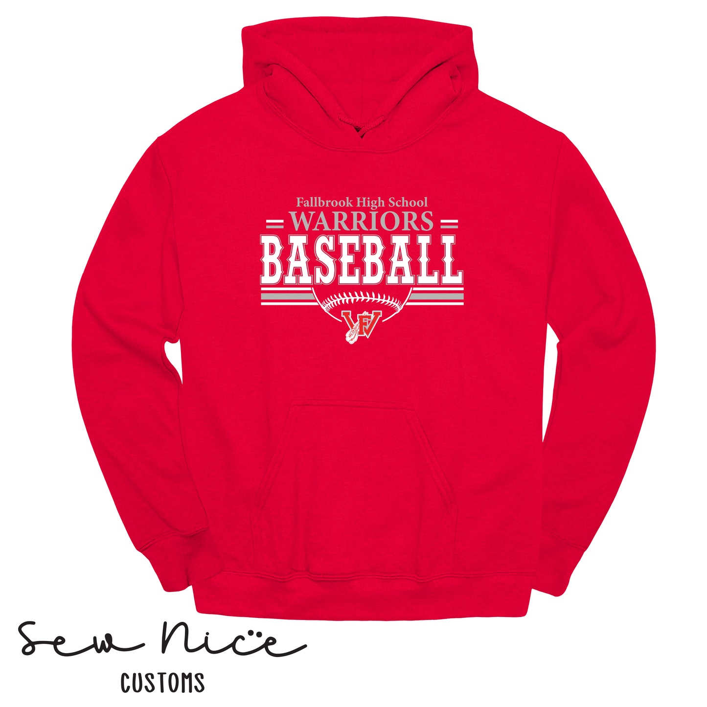 Fallbrook Warriors Baseball Hoodie