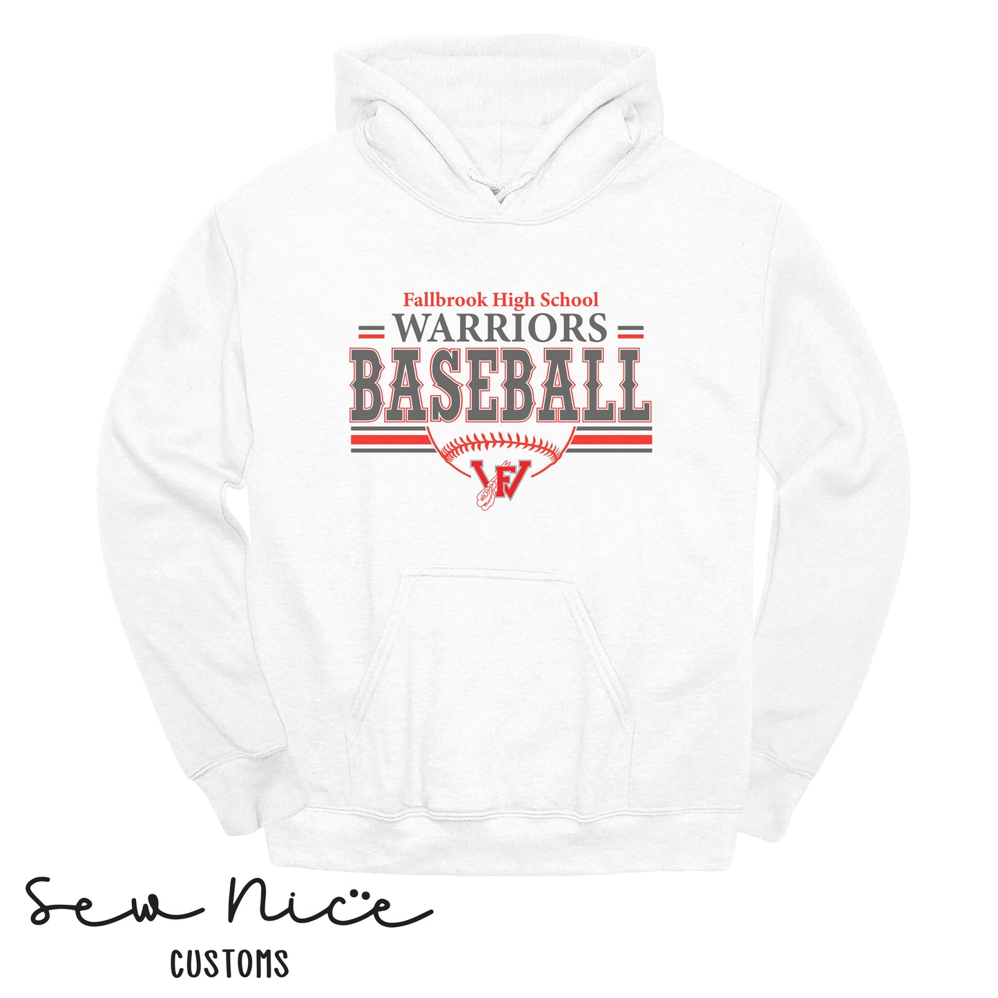 Fallbrook Warriors Baseball Hoodie