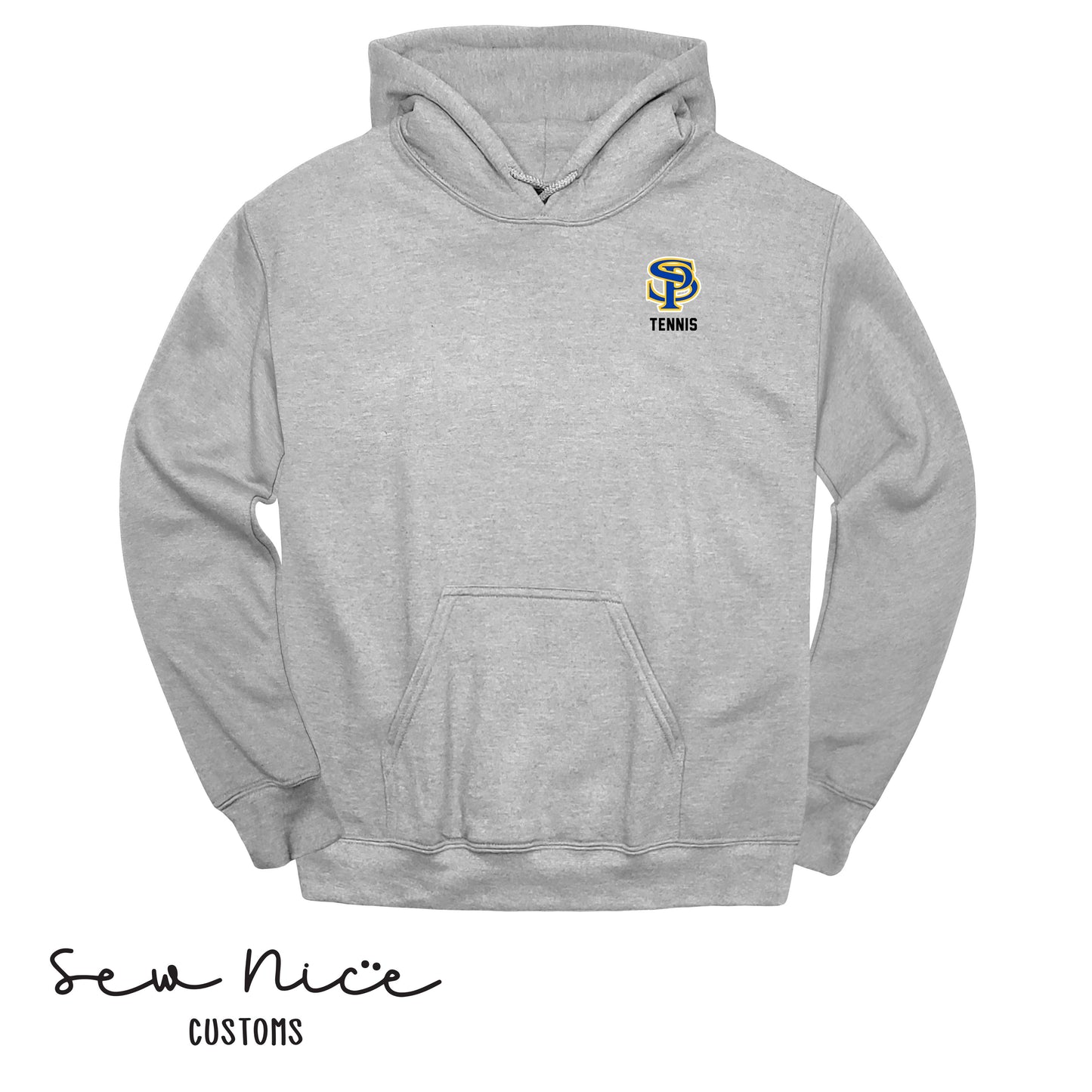EMBROIDERED SP Tennis- Unisex Adult/Youth Hoodie