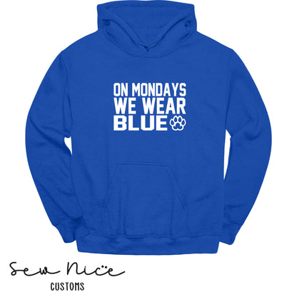 On Mondays We Wear Blue Unisex Hoodie