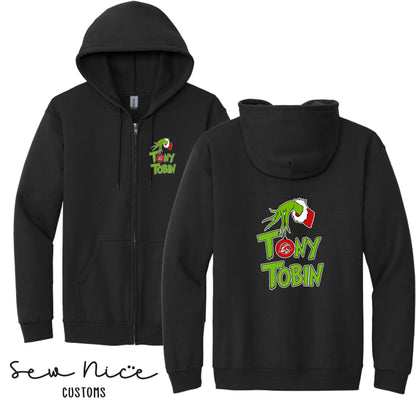 Tony Tobin Grinch- Unisex Adult/Youth Full Zip Hoodie