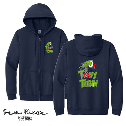 Tony Tobin Grinch- Unisex Adult/Youth Full Zip Hoodie