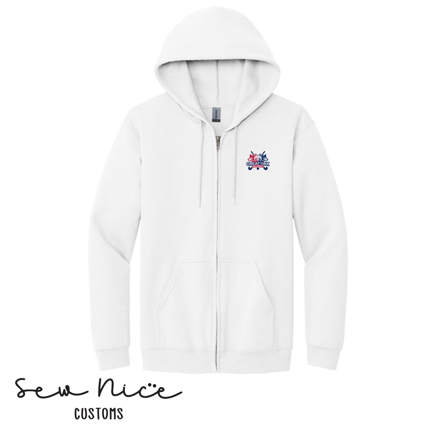 GO Wolfpack Field Hockey Unisex Adult/Youth Full Zip Hoodie