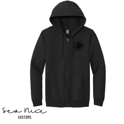 Potter Monochromatic Embroidered Design- Unisex Adult/Youth Full Zip Hoodie