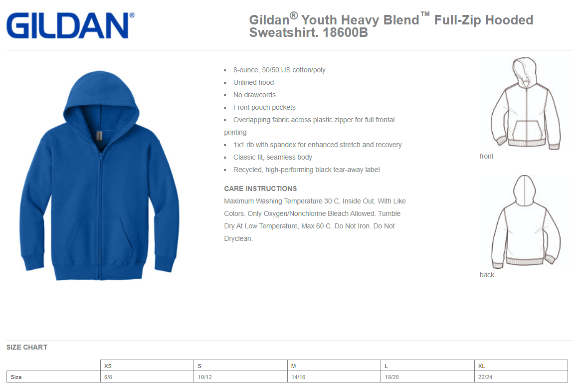 YOUTH- FHS Lacrosse FULL ZIP Hoodie