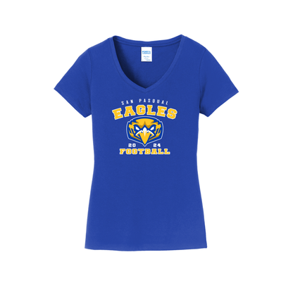 San Pasqual Forward Eagle Design- Women's V-Neck Shirt