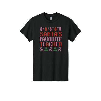 Santa's Favorite Teacher (Shirt/Long Sleeve/Crewneck/Hoodie)