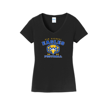 San Pasqual Forward Eagle Design- Women's V-Neck Shirt