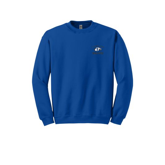 Rugby "F" Logo Adult Crewneck Sweatshirt - Embroidered Left Chest