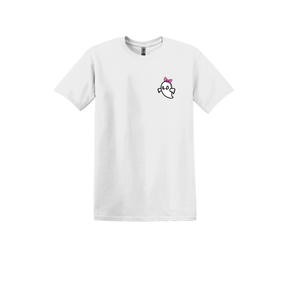 Ghost Softball Unisex Adult/Youth T-Shirt (With Bow)