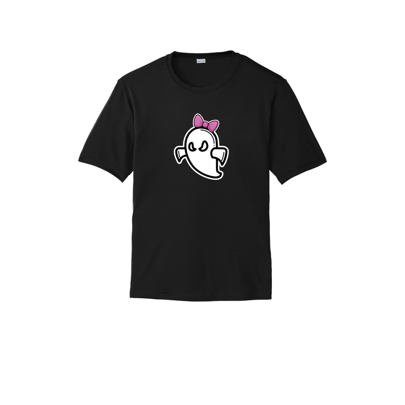 Ghost with Bow - Unisex Adult/Youth Dri Fit Shirt