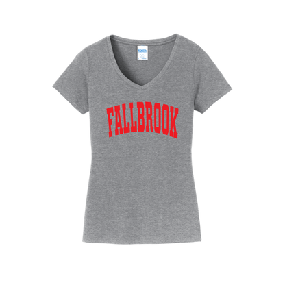 FALLBROOK - Women's V-Neck Shirt -FHS Baseball