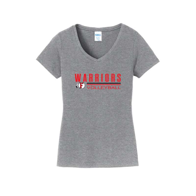 Stripe Warriors Volleyball - Women's V-Neck Shirt