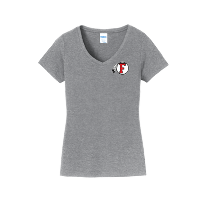 Fallbrook Logo- Women's V-Neck Shirt -Volleyball