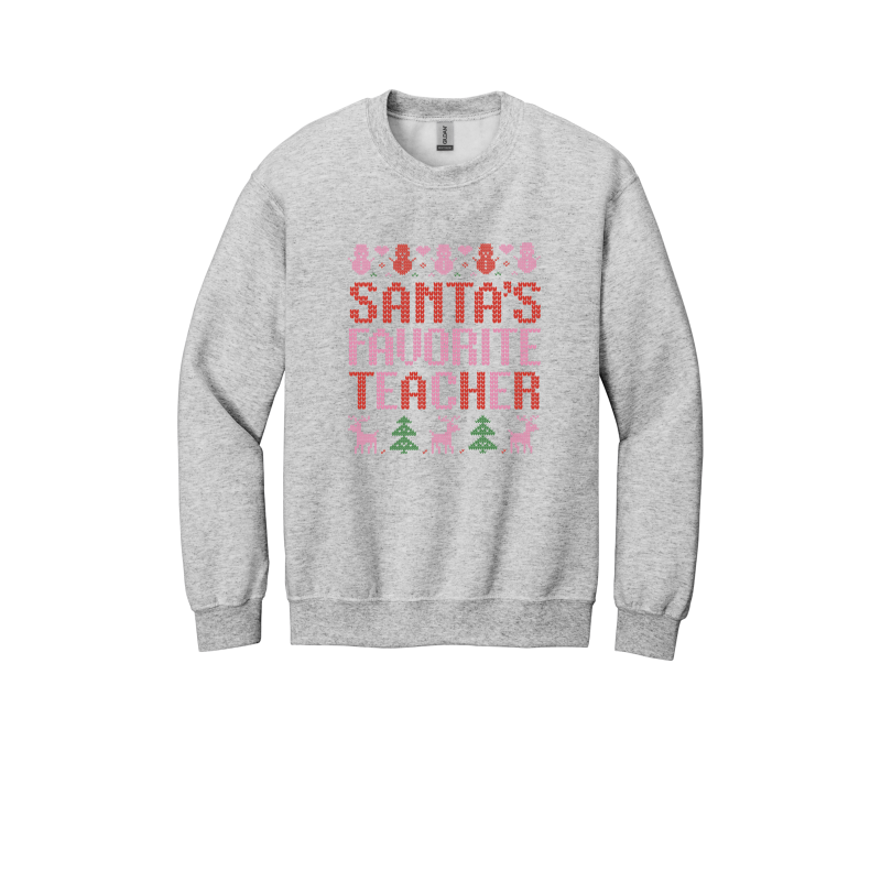 Santa's Favorite Teacher (Shirt/Long Sleeve/Crewneck/Hoodie)