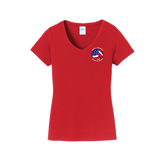 American Flag Volleyball - Women's V-Neck Shirt