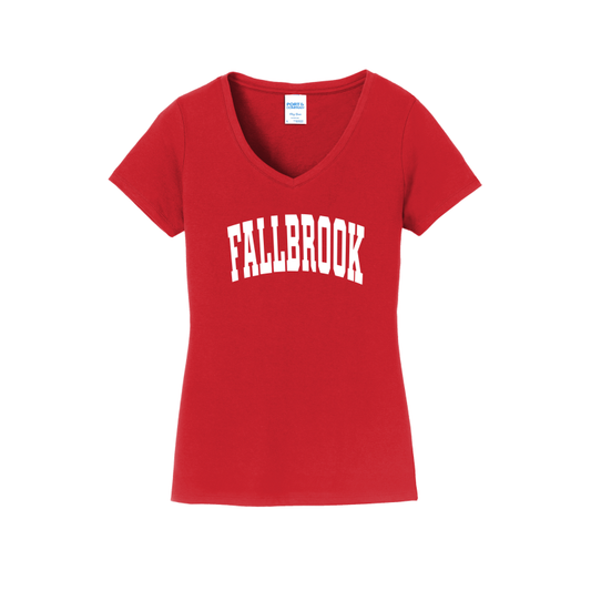 FALLBROOK - Women's V-Neck Shirt -FHS Baseball