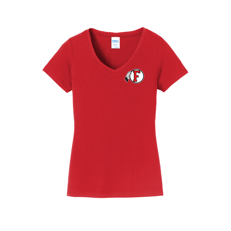 Fallbrook Logo- Women's V-Neck Shirt -Volleyball