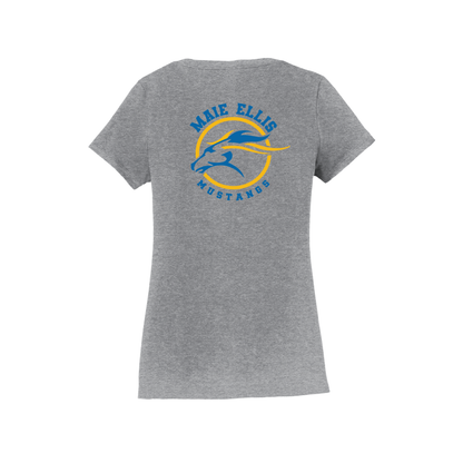 Maie Ellis Left Chest/Back Logo Women's V-Neck Shirt