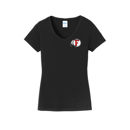 Fallbrook Logo- Women's V-Neck Shirt -Volleyball