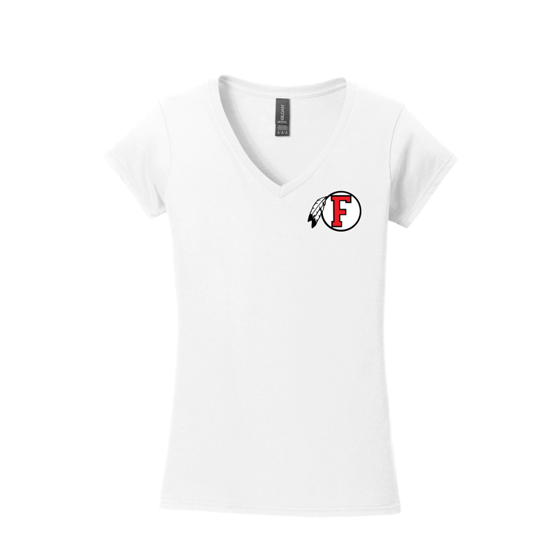 Fallbrook Logo- Women's V-Neck Shirt -Volleyball