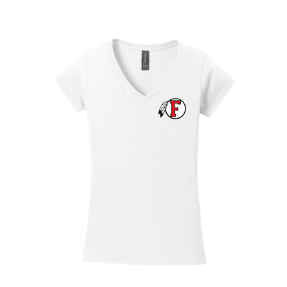 Fallbrook Logo- Women's V-Neck Shirt -Volleyball