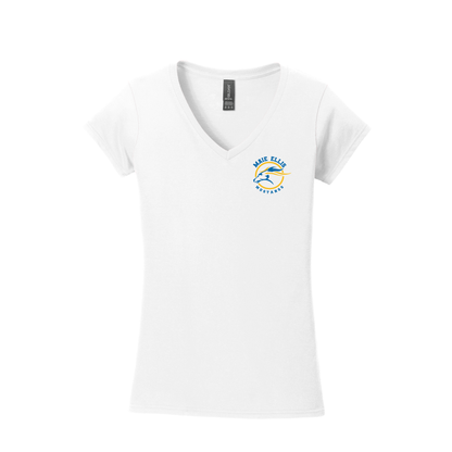 Maie Ellis Left Chest/Back Logo Women's V-Neck Shirt