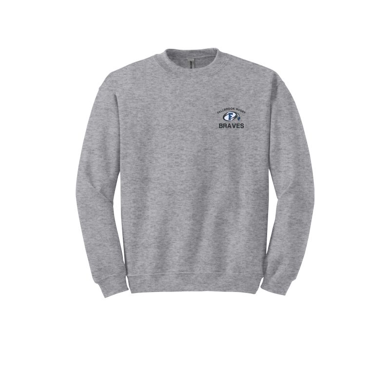 Rugby "F" Logo Adult Crewneck Sweatshirt - Embroidered Left Chest