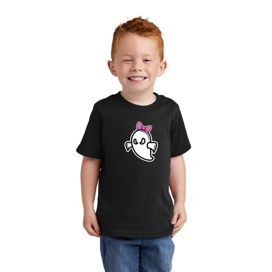 Ghost with Bow Softball TODDLER T-Shirt