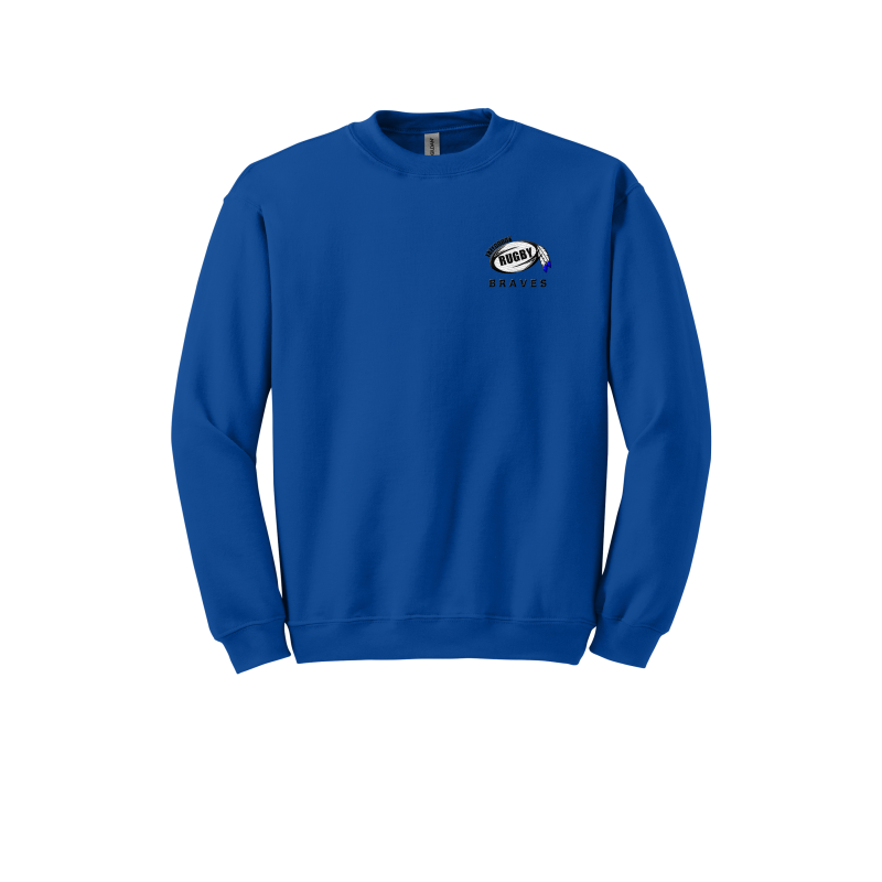 Rugby Logo Adult Crewneck Sweatshirt - Embroidered Left Chest