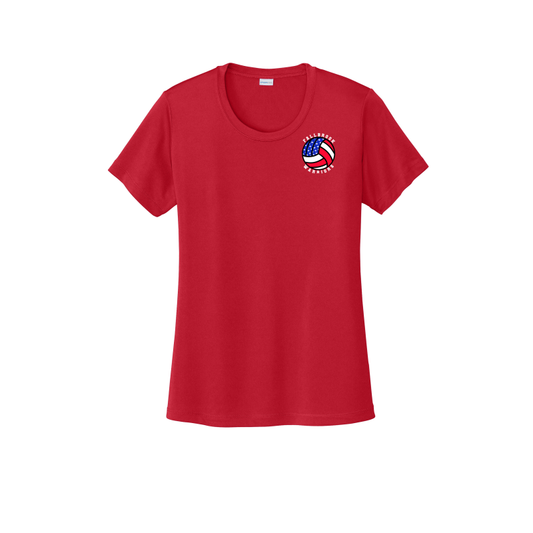 American Flag Volleyball - Ladies Dri Fit Shirt