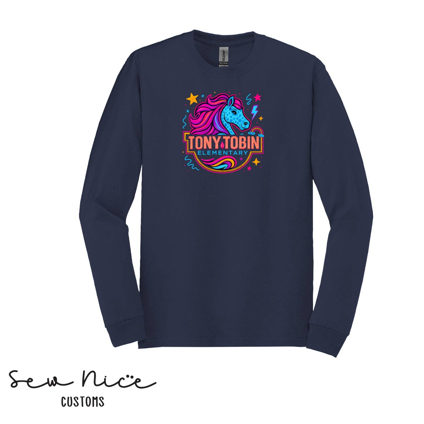 Tony Tobin Electric Horse Design- Unisex Adult/Youth Long Sleeve Shirt